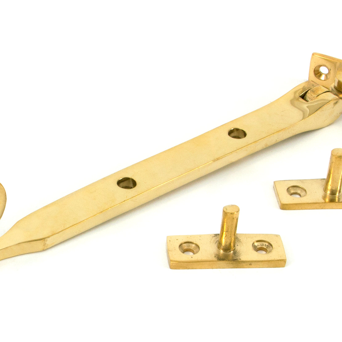 From The Anvil's Polished Brass Monkeytail Stay