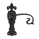 From The Anvil's Black Curly Lever Latch Set