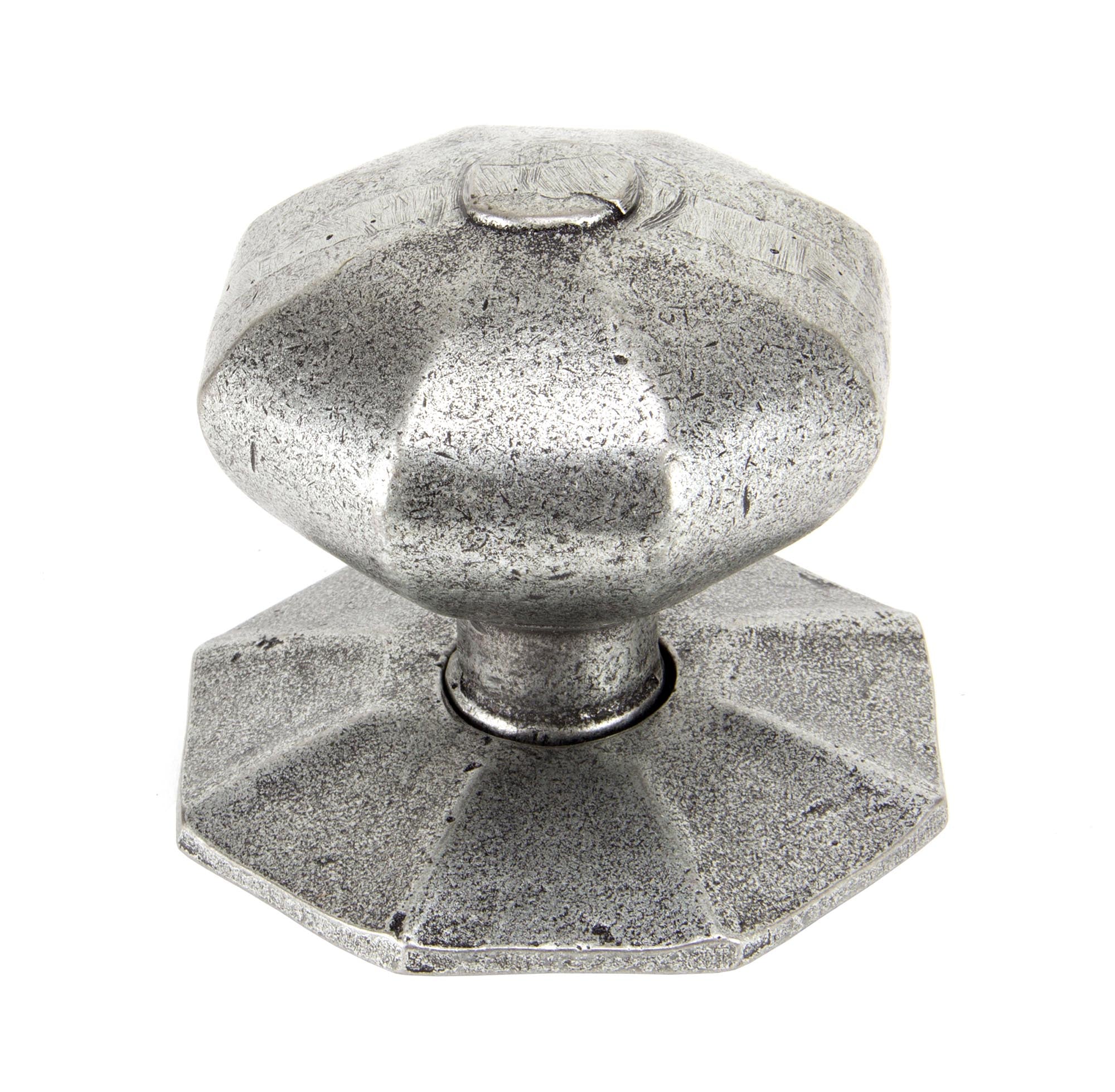From The Anvil's Pewter Patina Octagonal Centre Door Knob