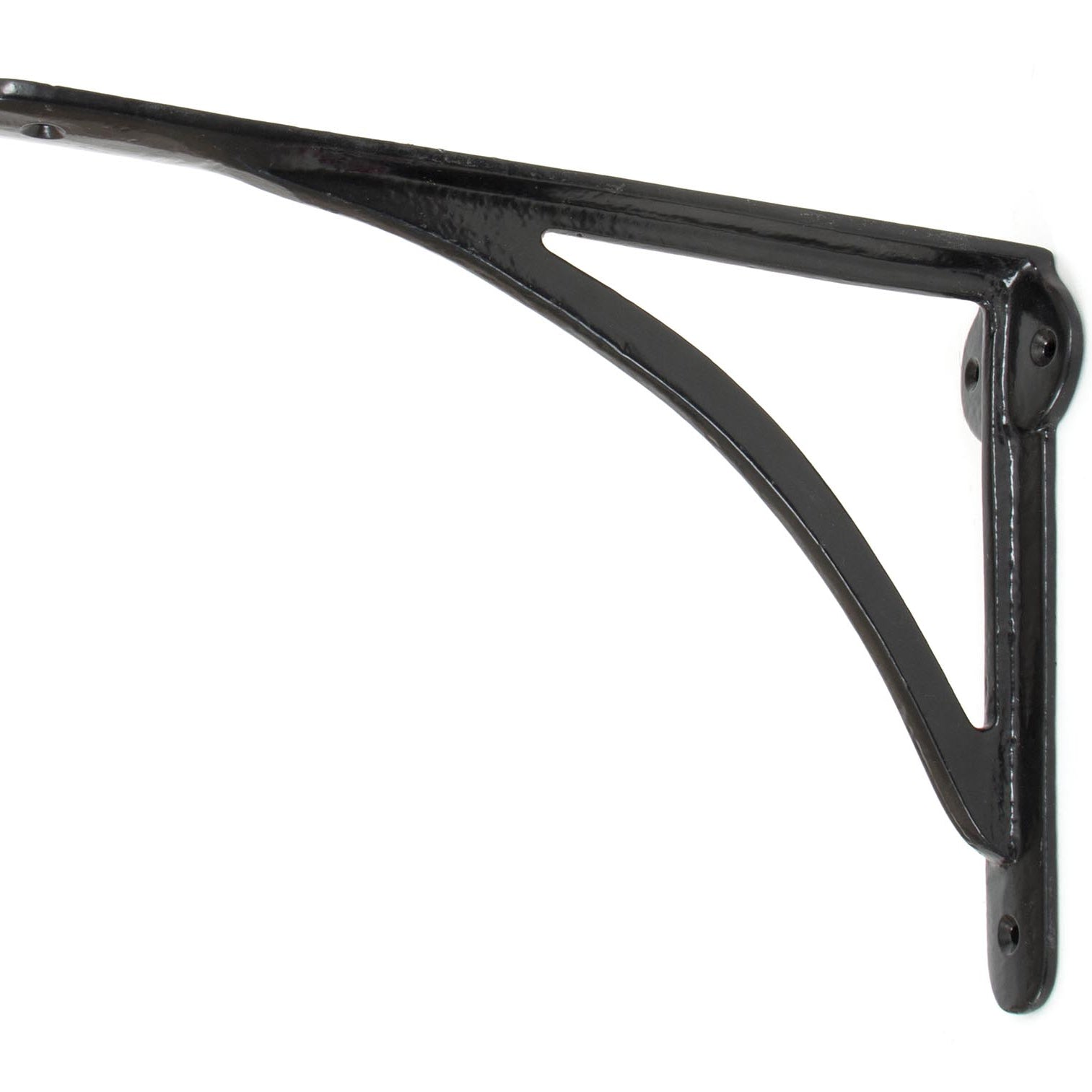 From The Anvil's Black Curved Shelf Bracket