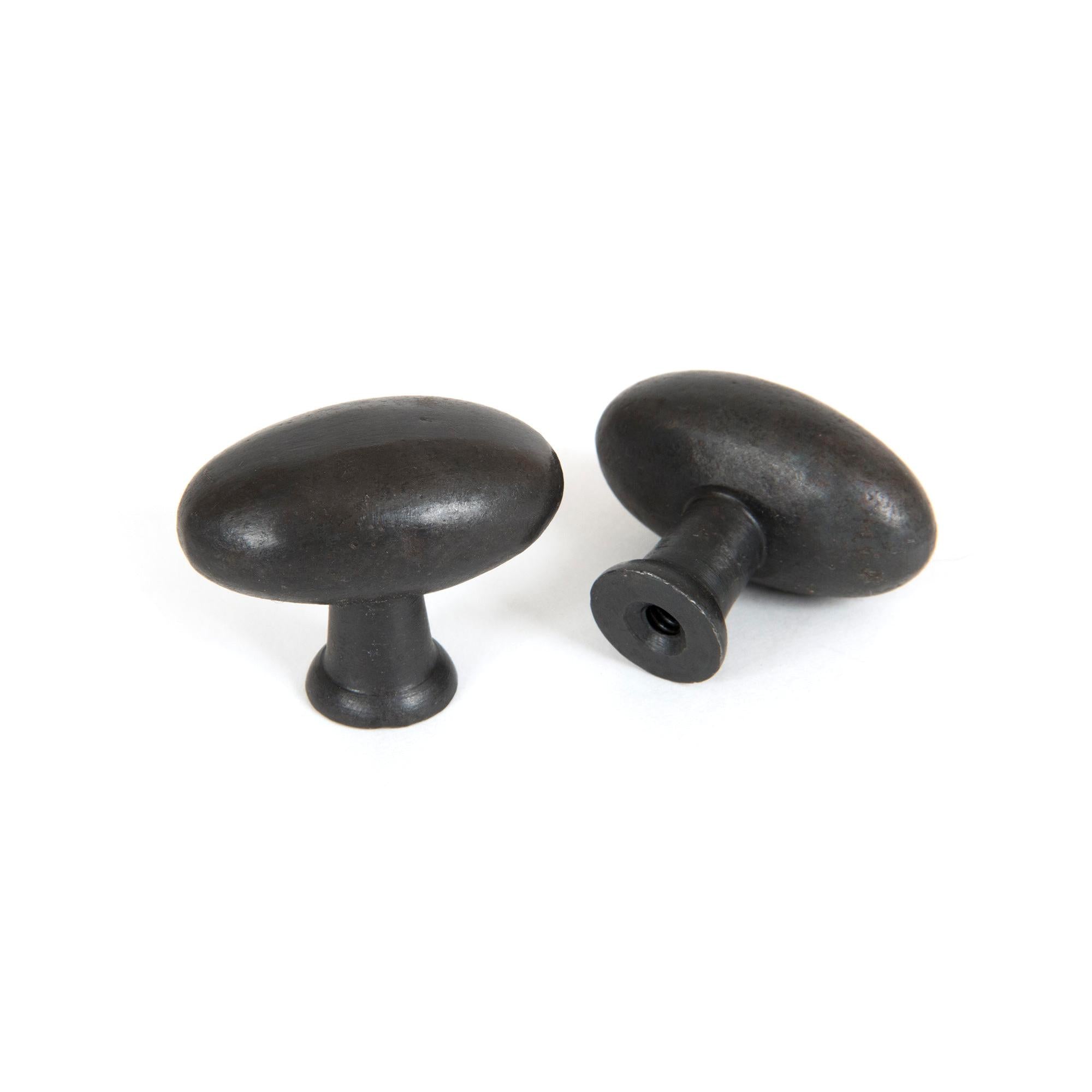 From The Anvil's Beeswax Oval Cabinet Knob (Blacksmith)