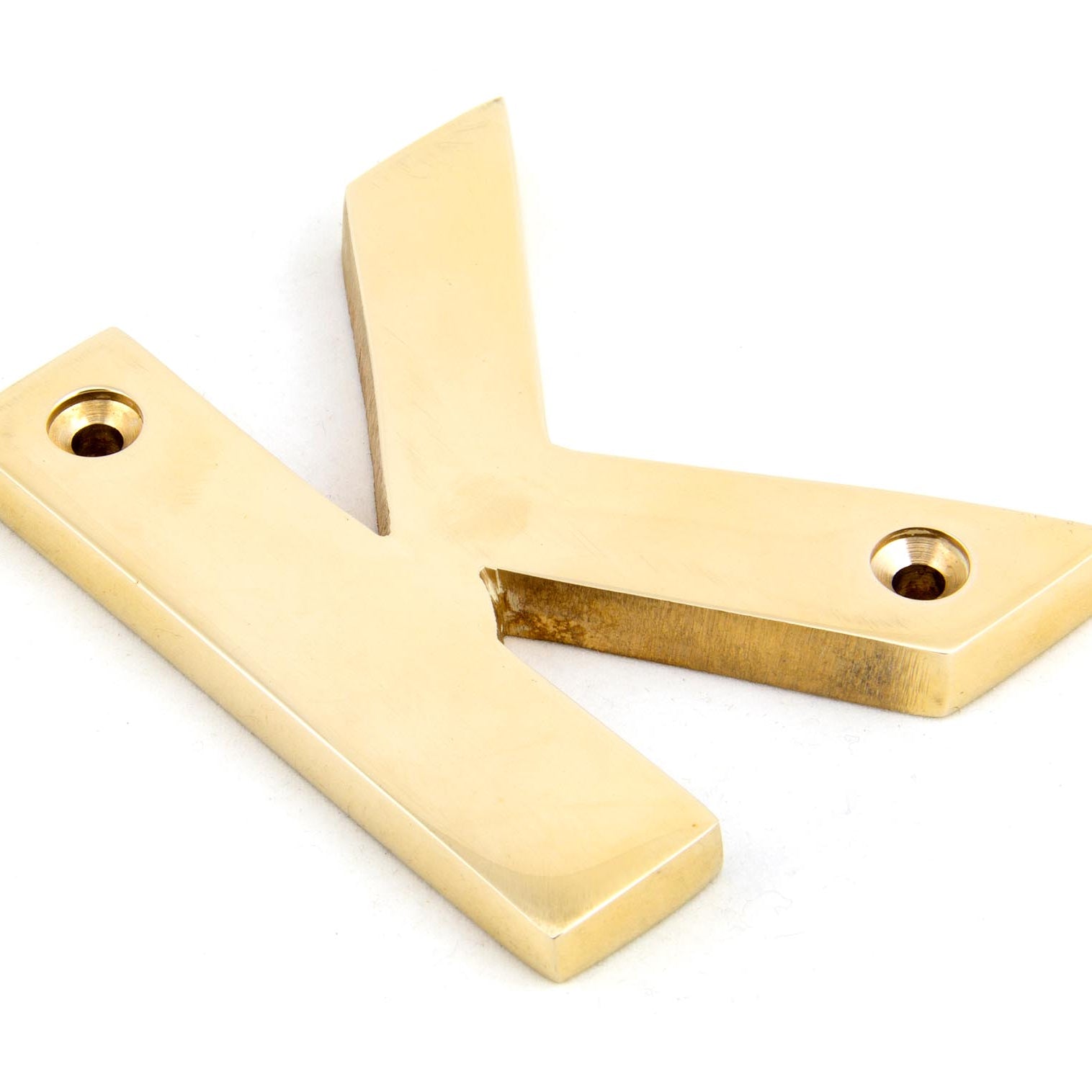 From The Anvil's Polished Brass Polished Brass Letter