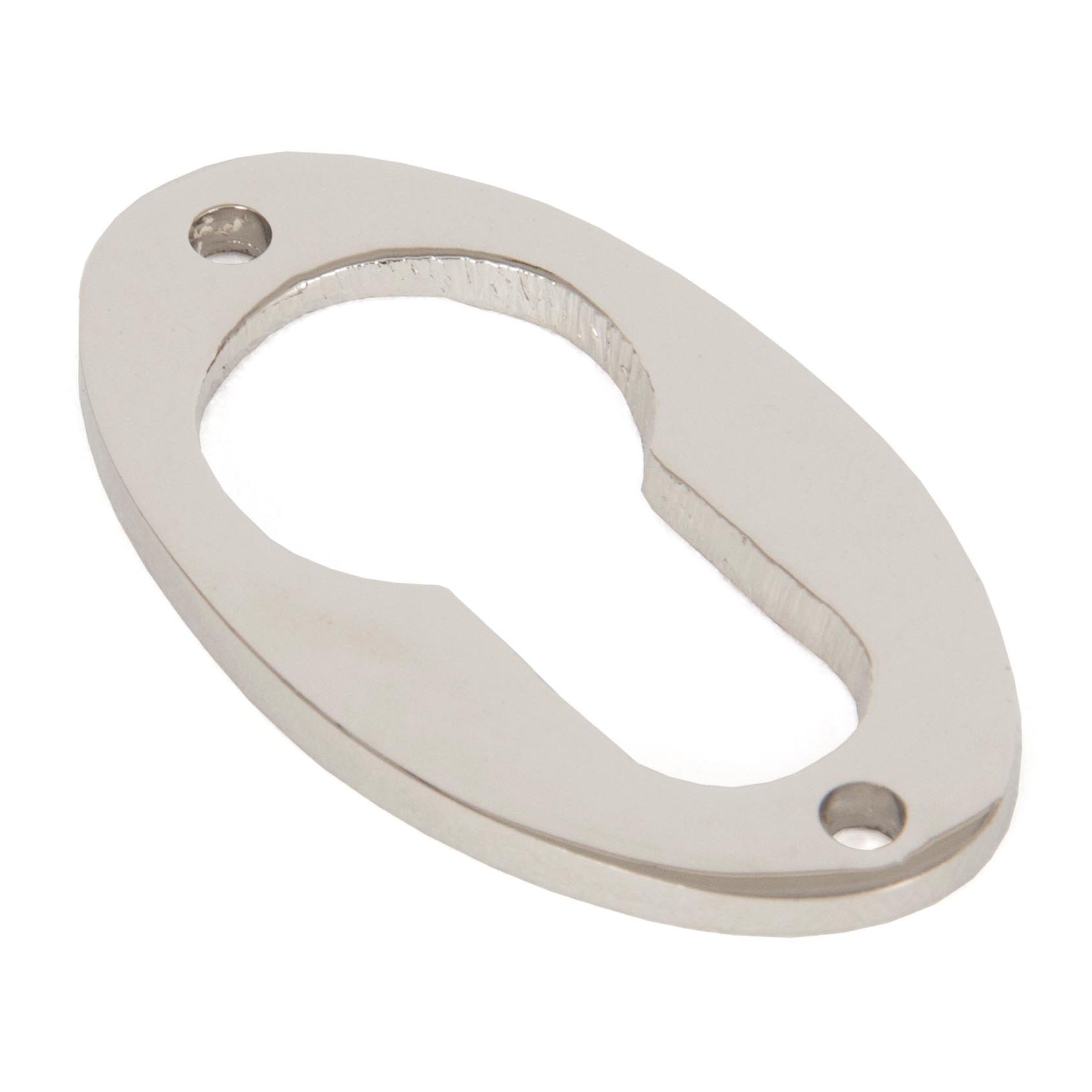 From The Anvil's Polished Nickel Oval Euro Esctucheon
