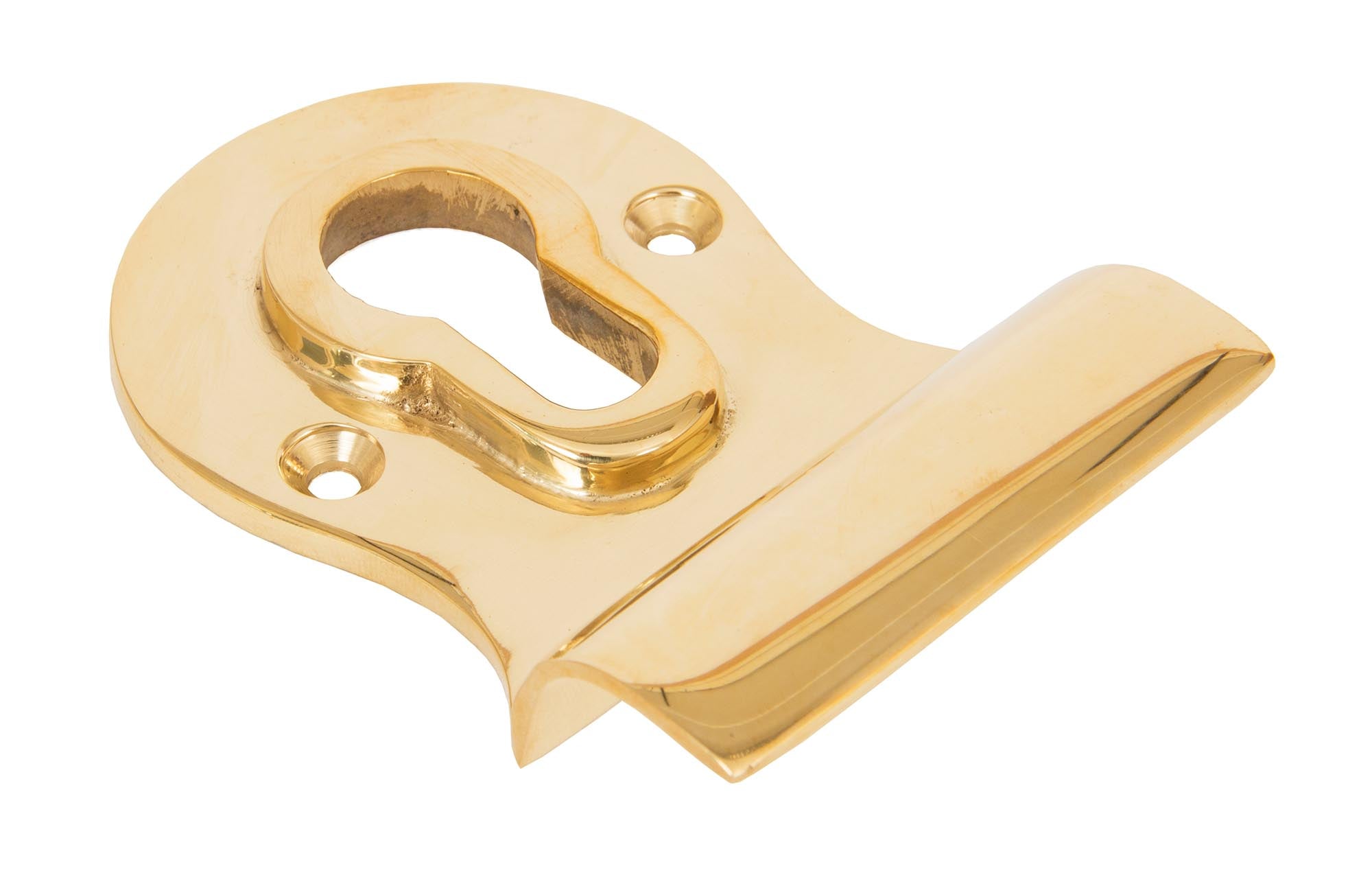 From The Anvil's Polished Brass Euro Door Pull
