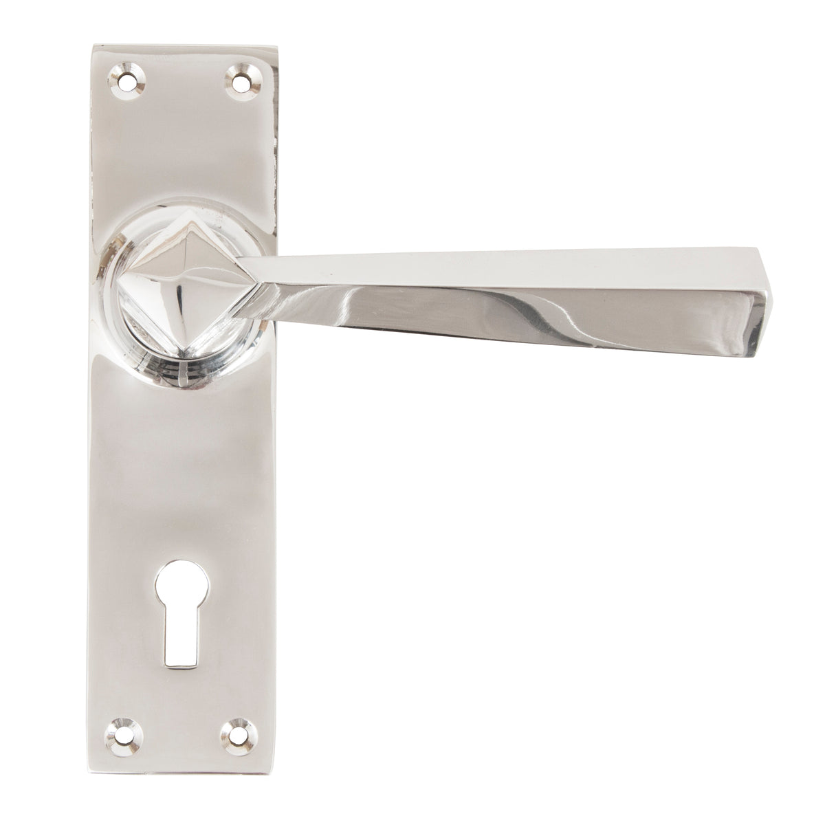 From The Anvil's Polished Chrome Straight Lever Lock Set