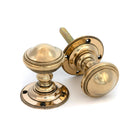From The Anvil's Aged Brass Brockworth Mortice Knob Set