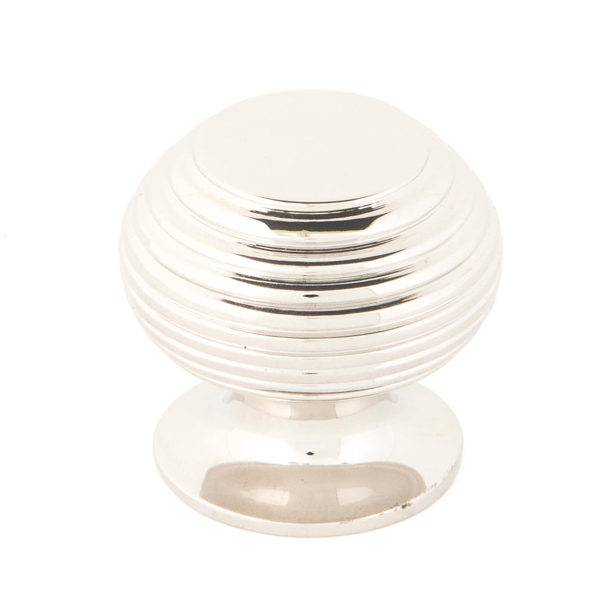 From The Anvil's Polished Nickel Beehive Cabinet Knob