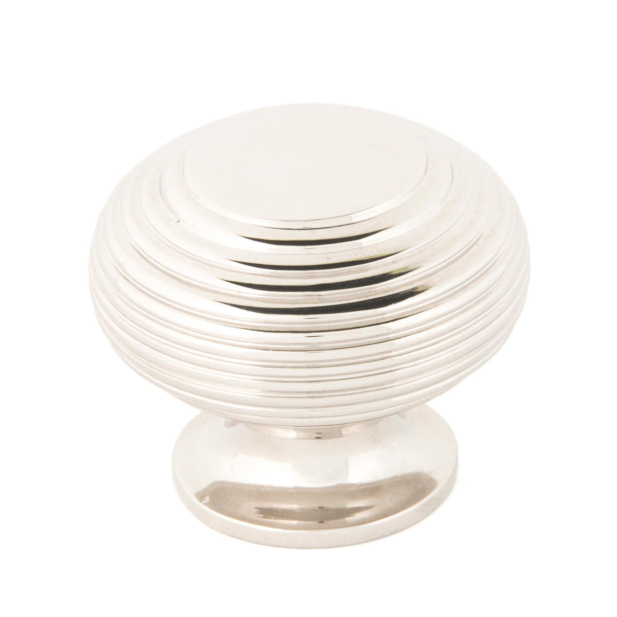 From The Anvil's Polished Nickel Beehive Cabinet Knob