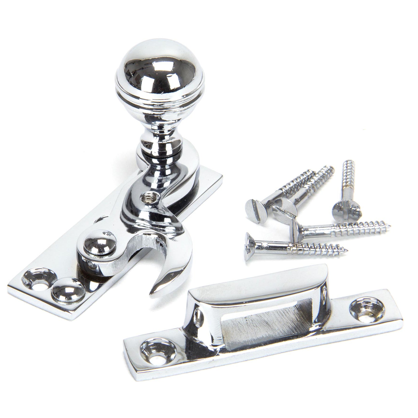 From The Anvil's Polished Chrome Prestbury Sash Hook Fastener