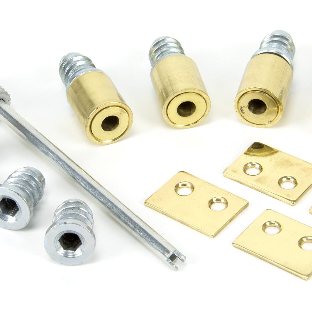 From The Anvil's Lacquered Brass Secure Stops (Pack of 4)