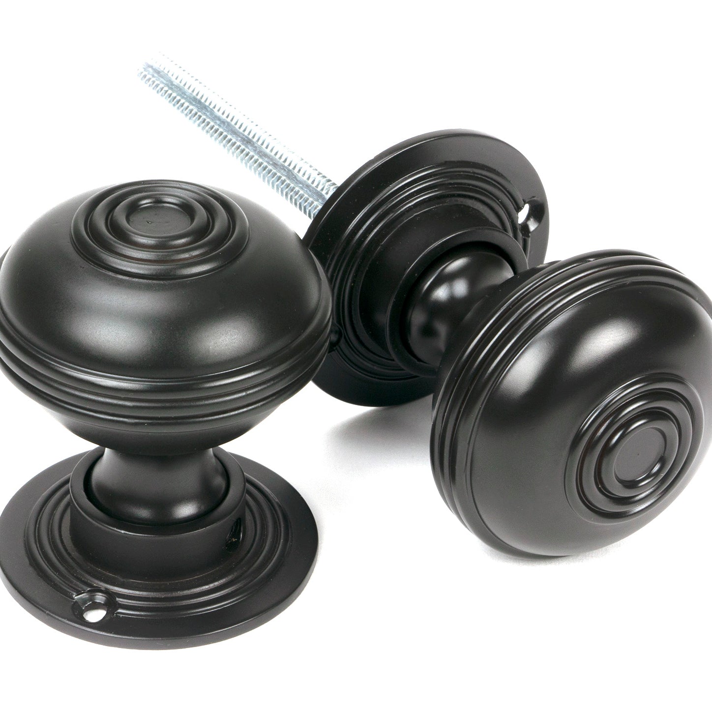 From The Anvil's Aged Bronze Prestbury Mortice/Rim Knob Set