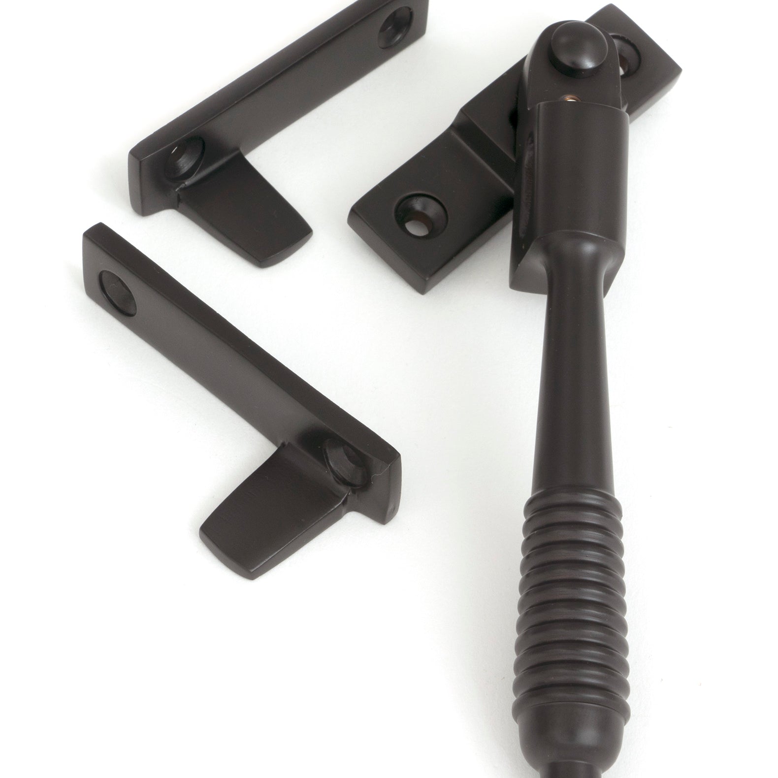From The Anvil's Aged Bronze Night-Vent Locking Reeded Fastener