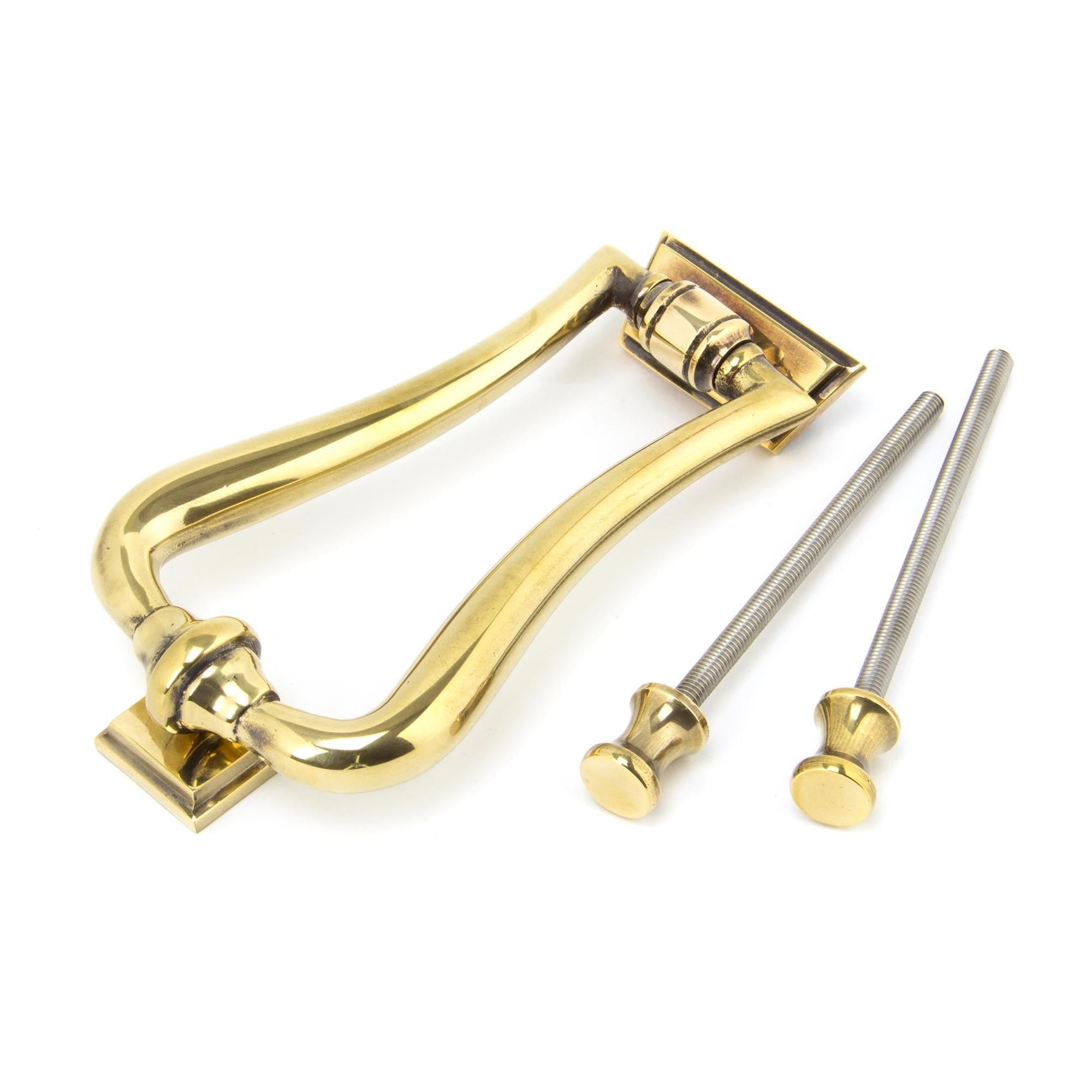 From The Anvil's Aged Brass Art Deco Door Knocker