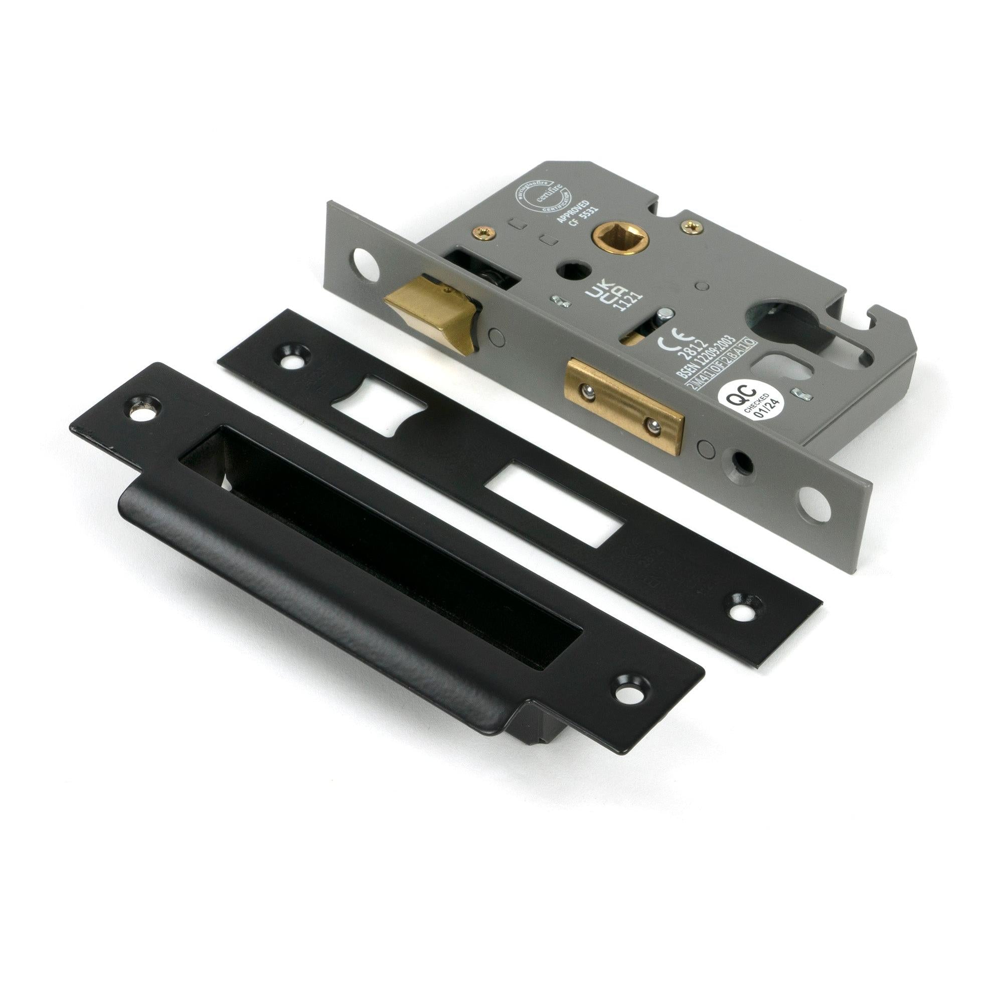 From The Anvil's Black Euro Profile Sash Lock