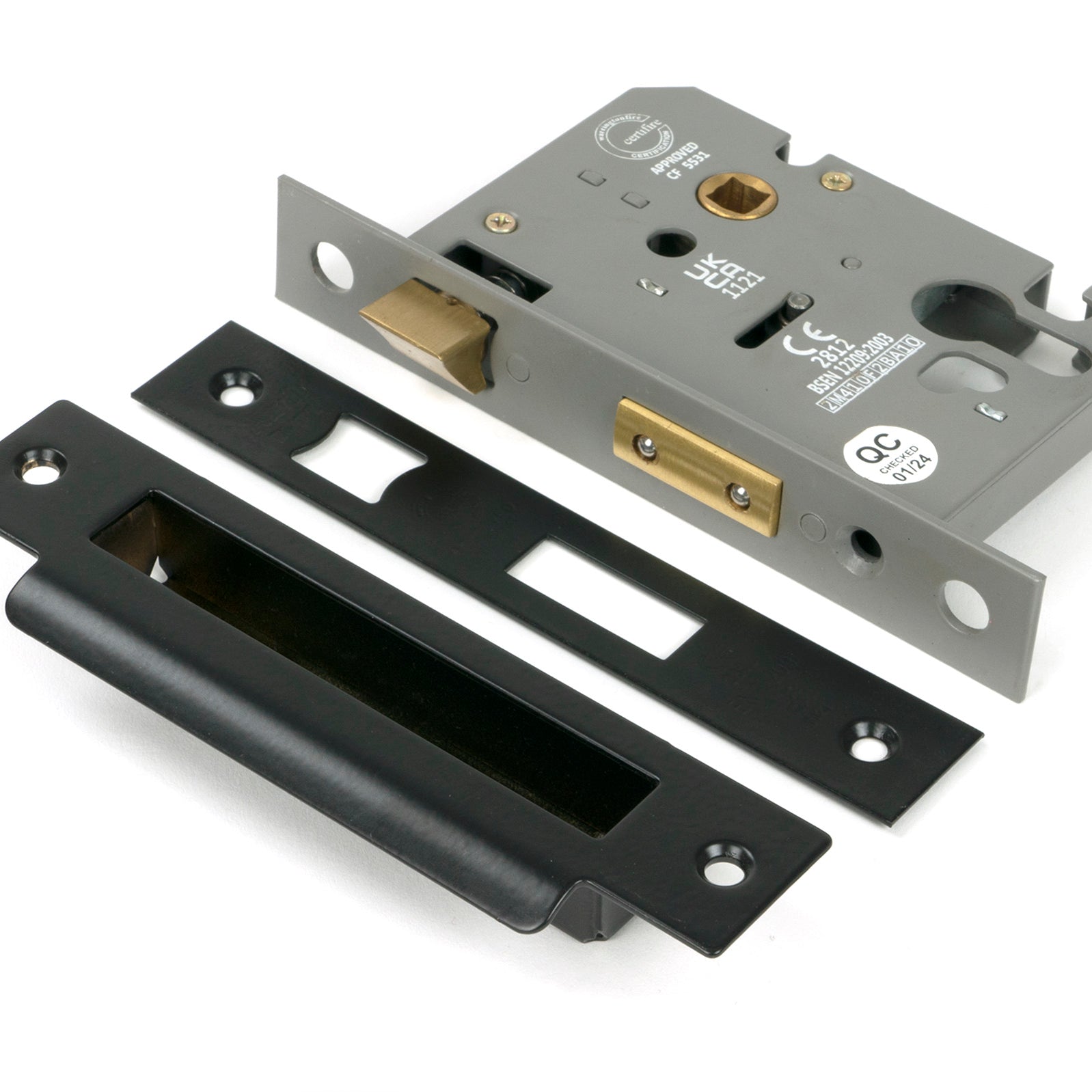 From The Anvil's Black Euro Profile Sash Lock