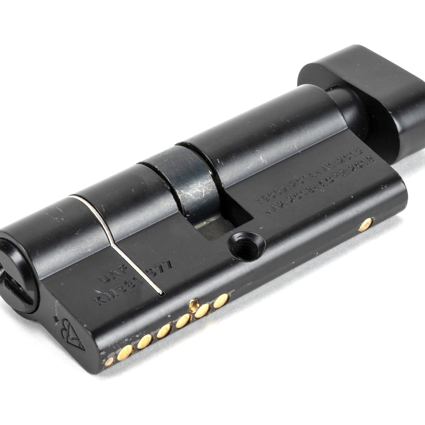 From The Anvil's Black 6 Pin Euro Cylinder/Thumbturn