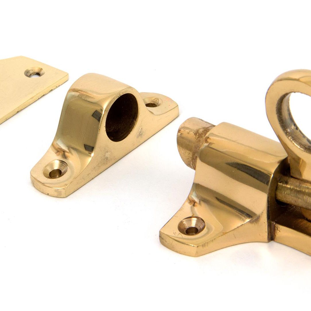 From The Anvil's Lacquered Brass Fanlight Catch with Two Keeps