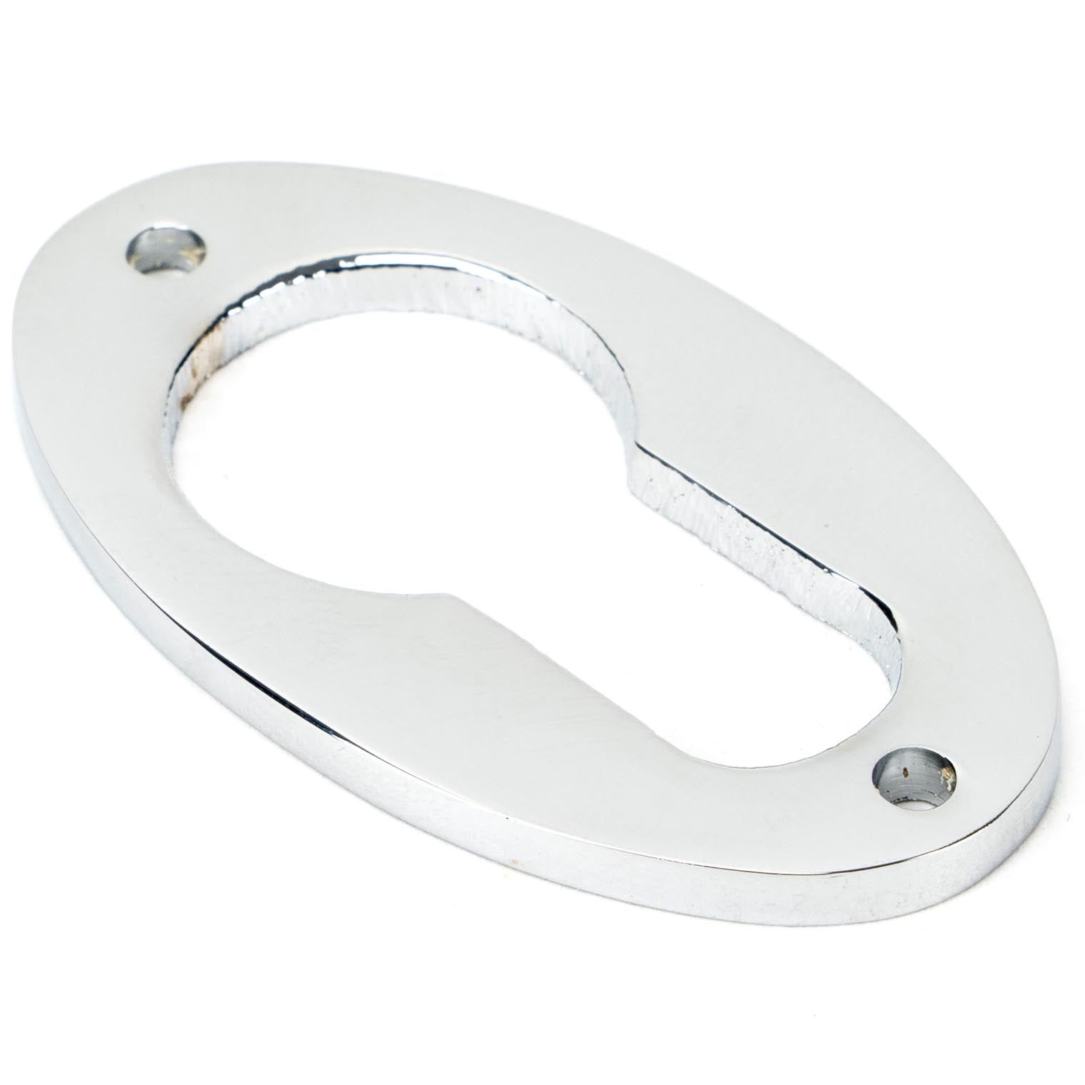 From The Anvil's Polished Chrome Oval Euro Esctucheon