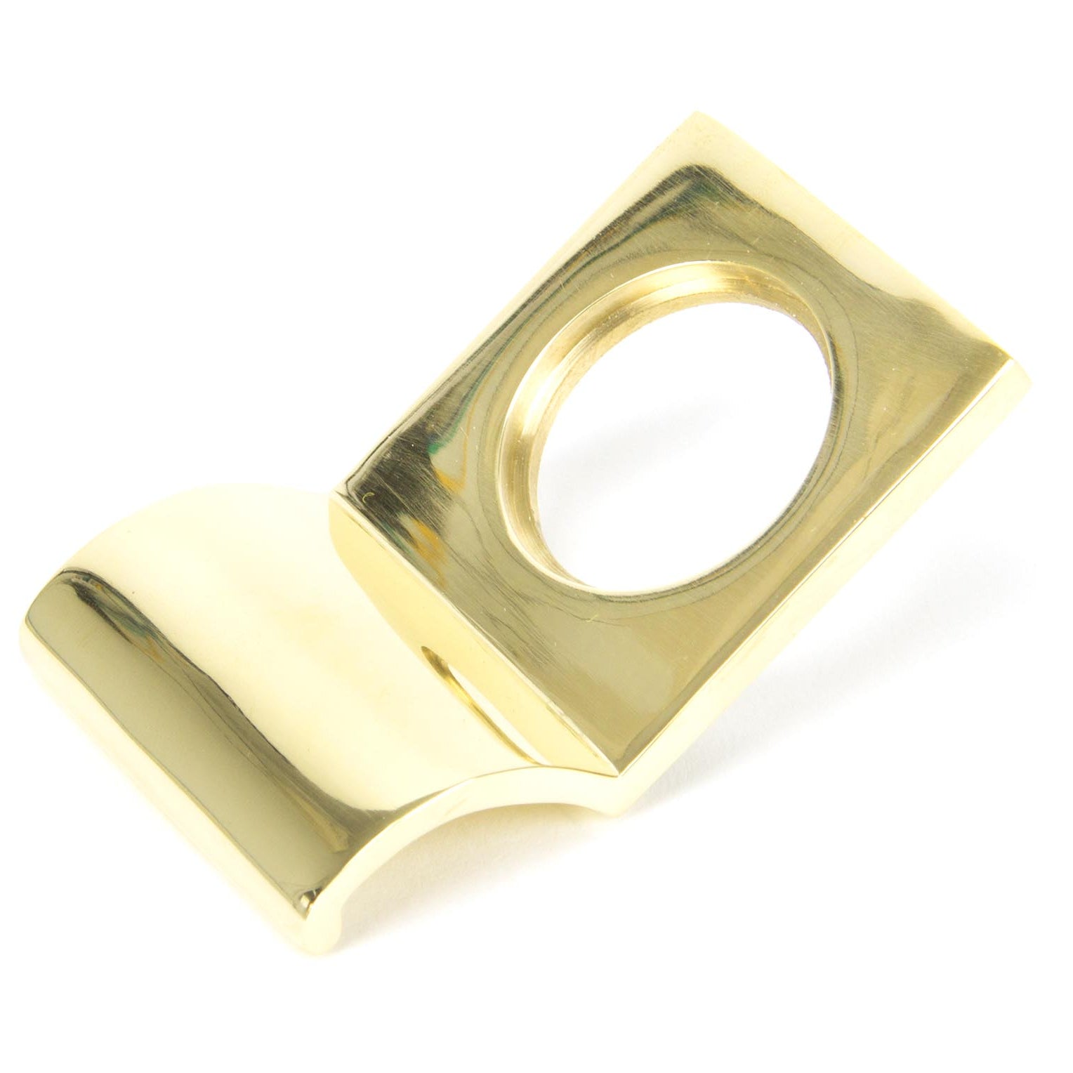 From The Anvil's Polished Brass Rim Cylinder Pull