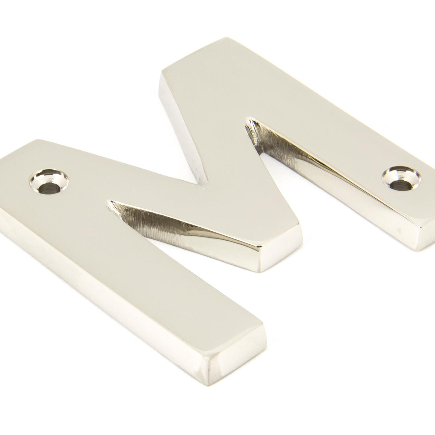 From The Anvil's Polished Nickel Polished Nickel Letter