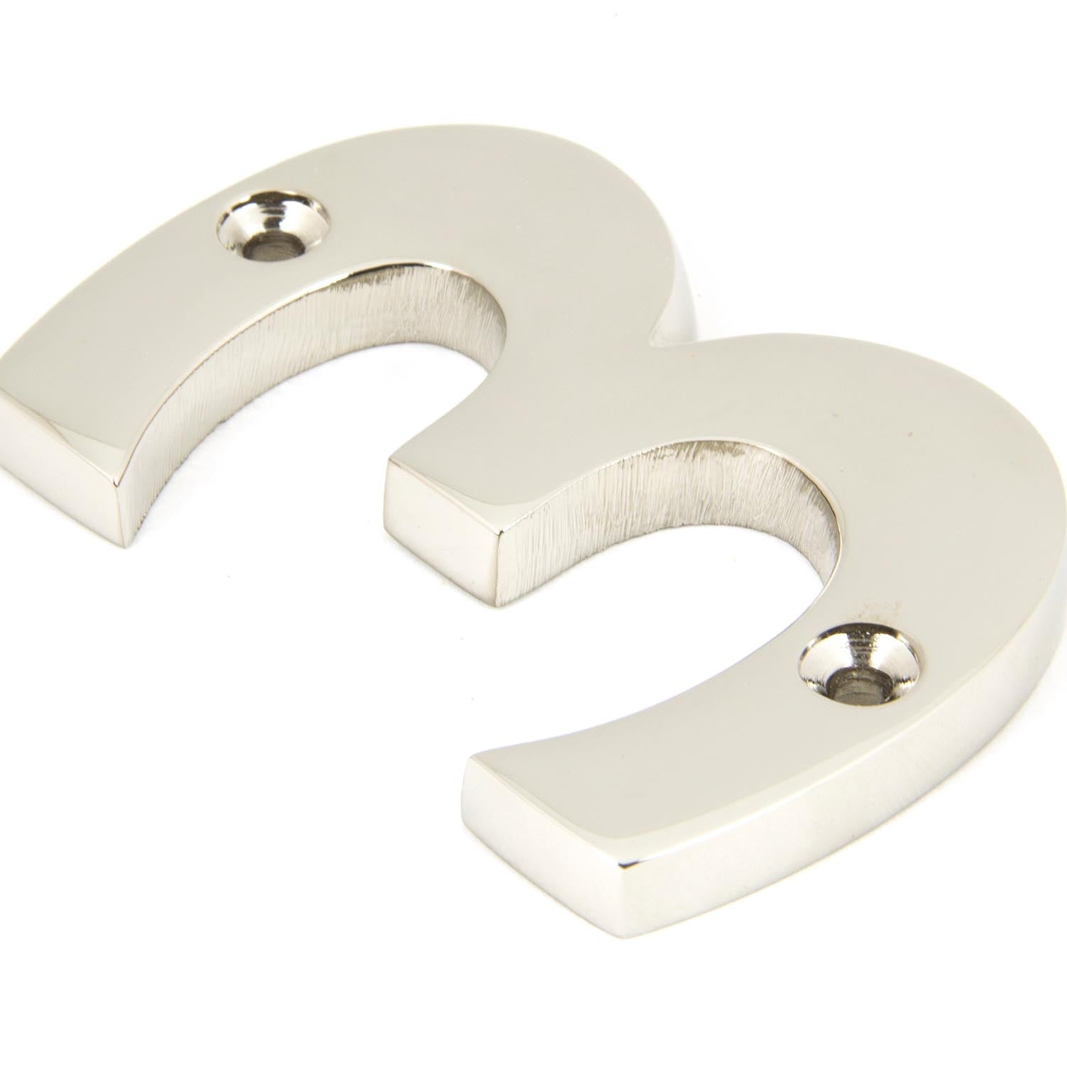 From The Anvil's Polished Nickel Polished Nickel Numeral