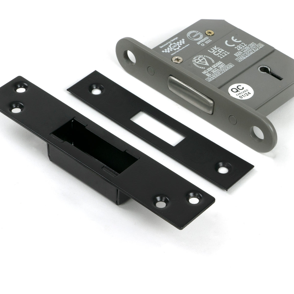 From The Anvil's Black BS 5 Lever Deadlock KA