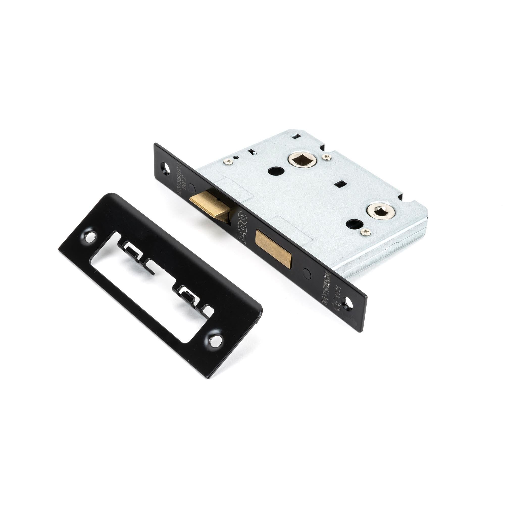 From The Anvil's Black Bathroom Mortice Lock