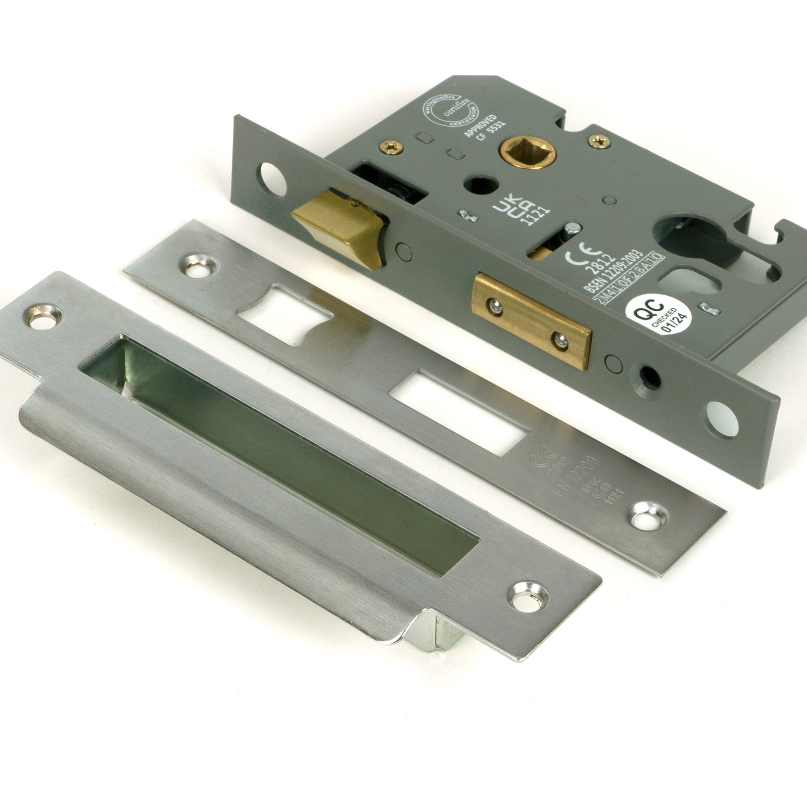 From The Anvil's Satin Stainless Steel Euro Profile Sash Lock