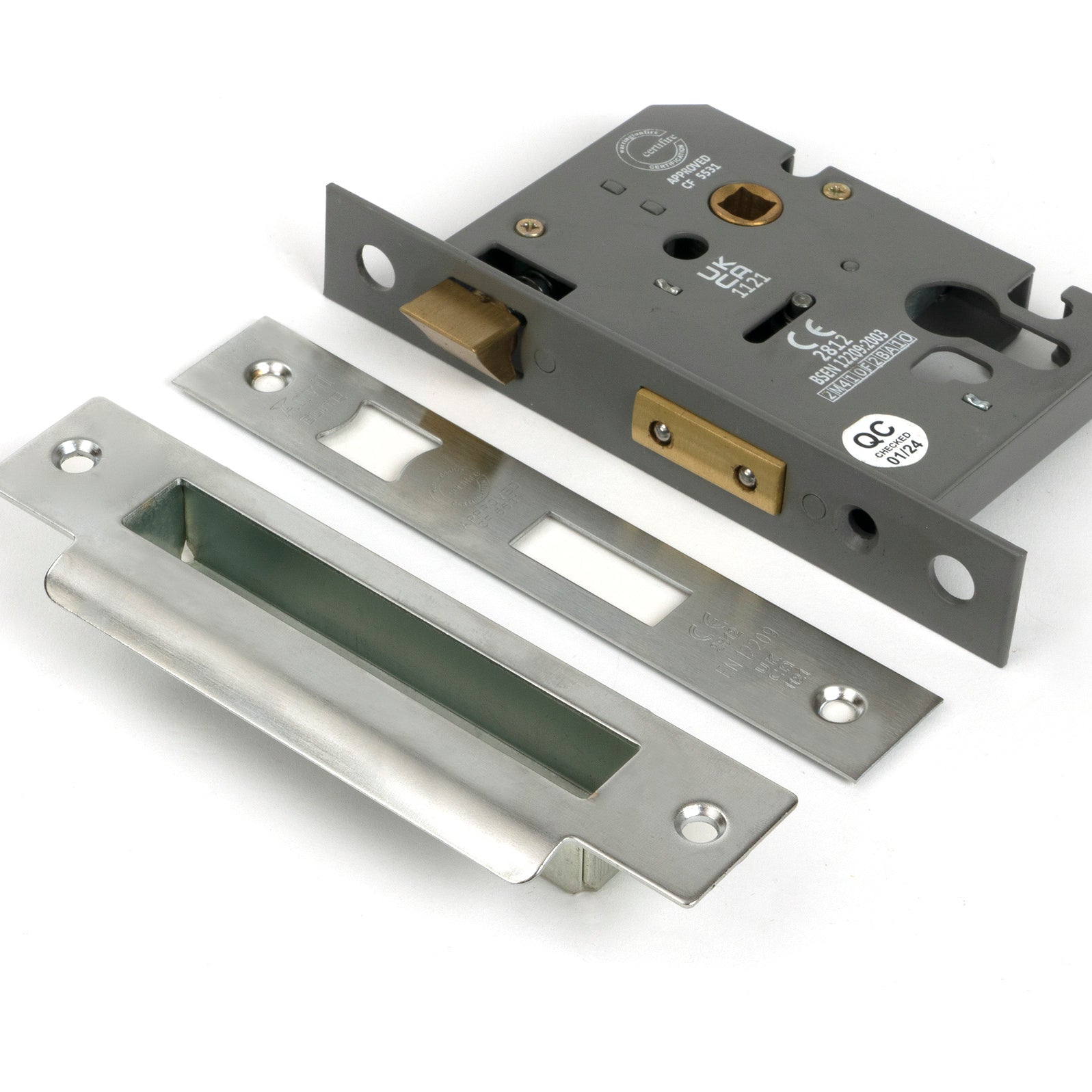 From The Anvil's Satin Stainless Steel Euro Profile Sash Lock