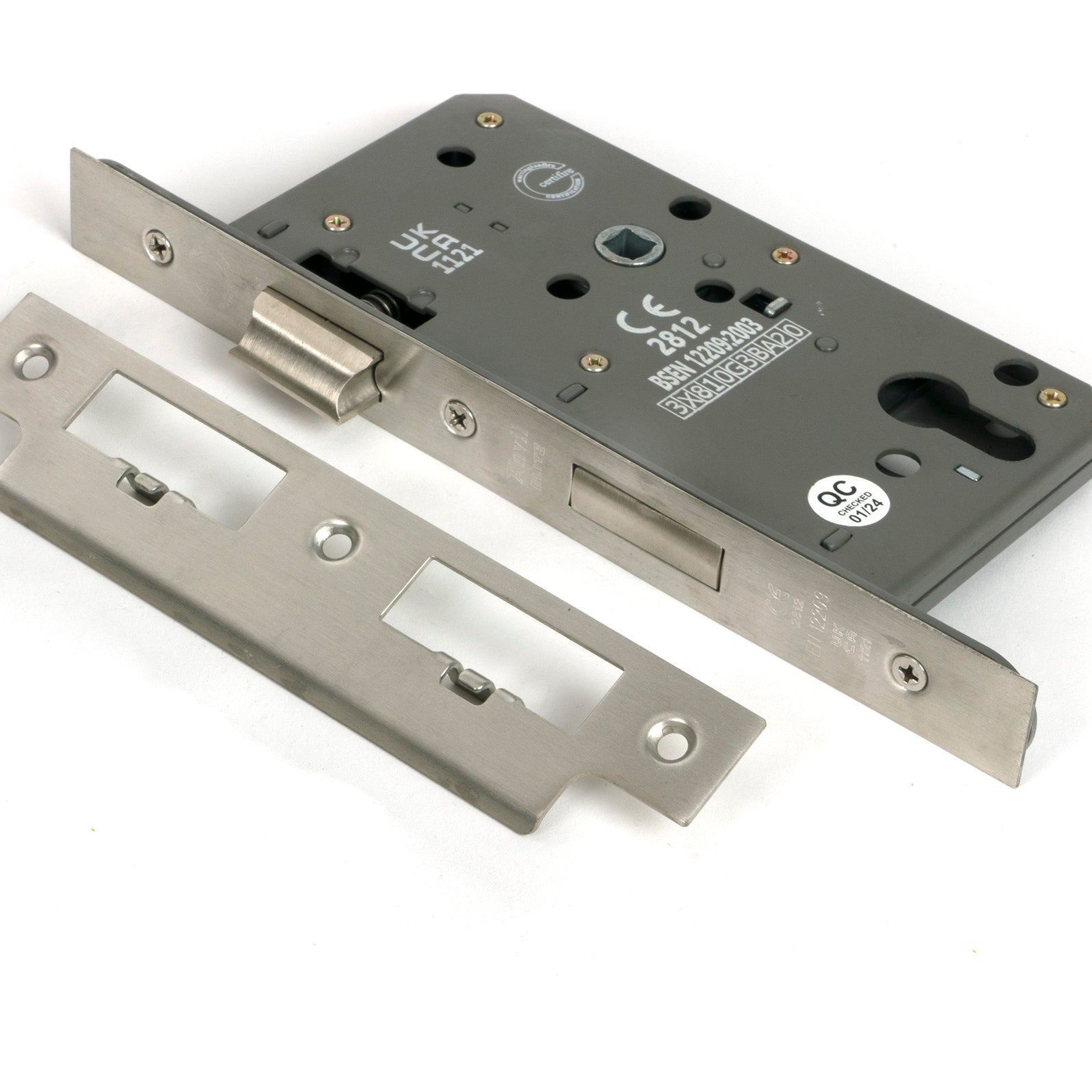From The Anvil's Stainless Steel 60mm Backset 72mm Centre Euro Sashlock