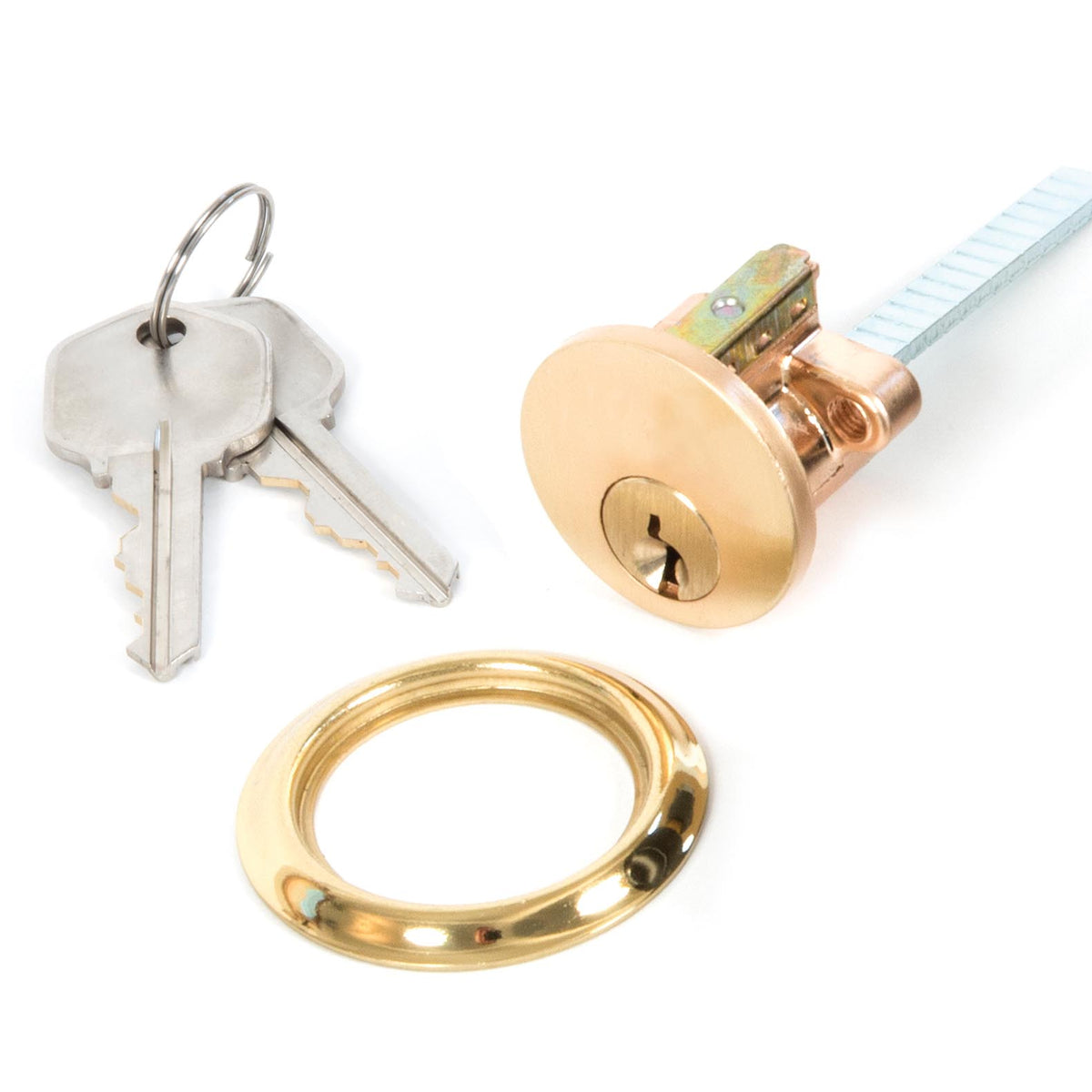 From The Anvil's Polished Brass Rim Cylinder KA