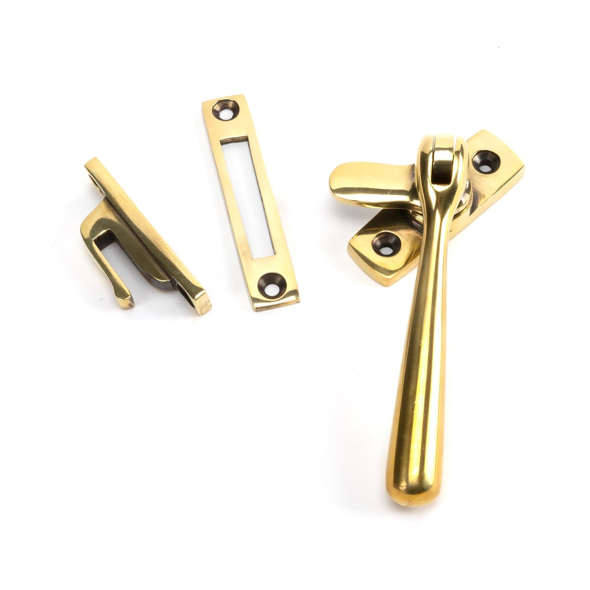 From The Anvil's Aged Brass Locking Newbury Fastener
