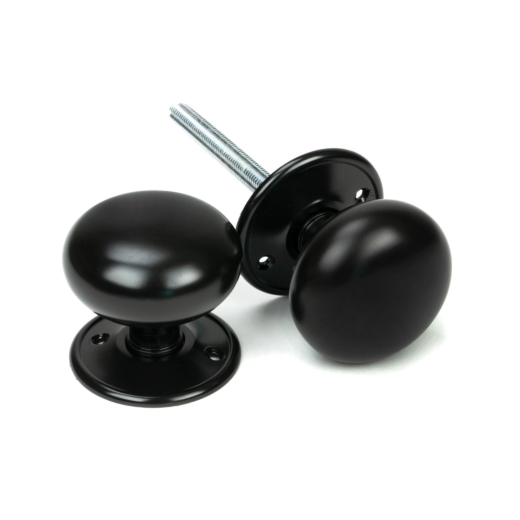 From The Anvil's Aged Bronze 57mm Mushroom Mortice/Rim Knob Set