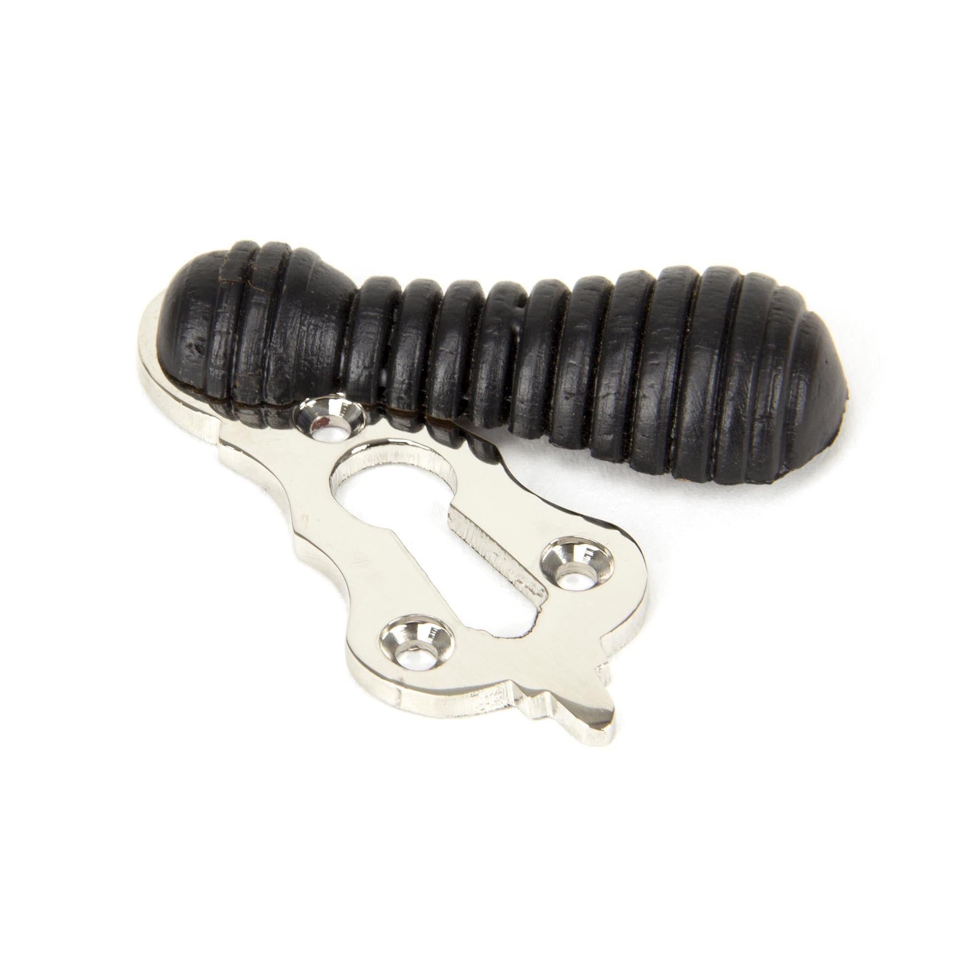 From The Anvil's Ebony Polished Nickel Beehive Escutcheon