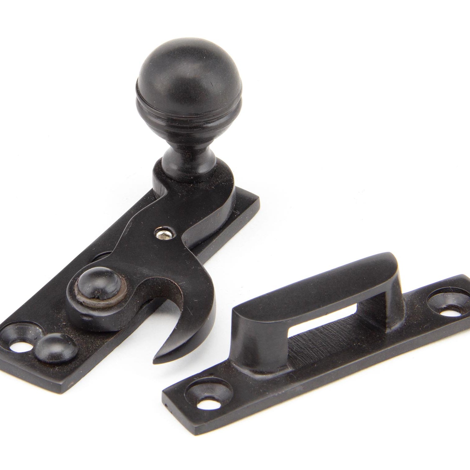 From The Anvil's Aged Bronze Prestbury Sash Hook Fastener