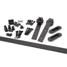 From The Anvil's Black 100kg Sliding Door Hardware Kit