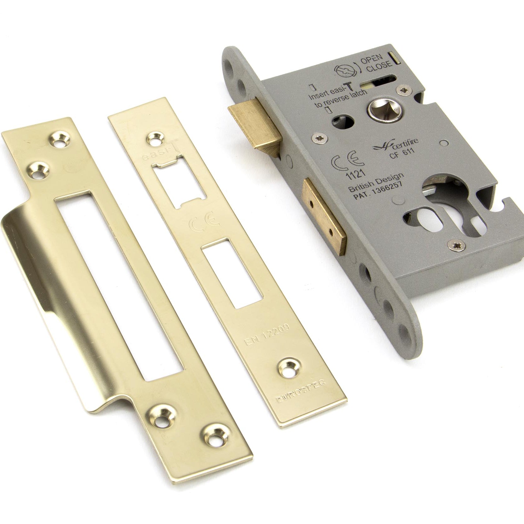 From The Anvil's PVD Brass Euro Profile Sash Lock
