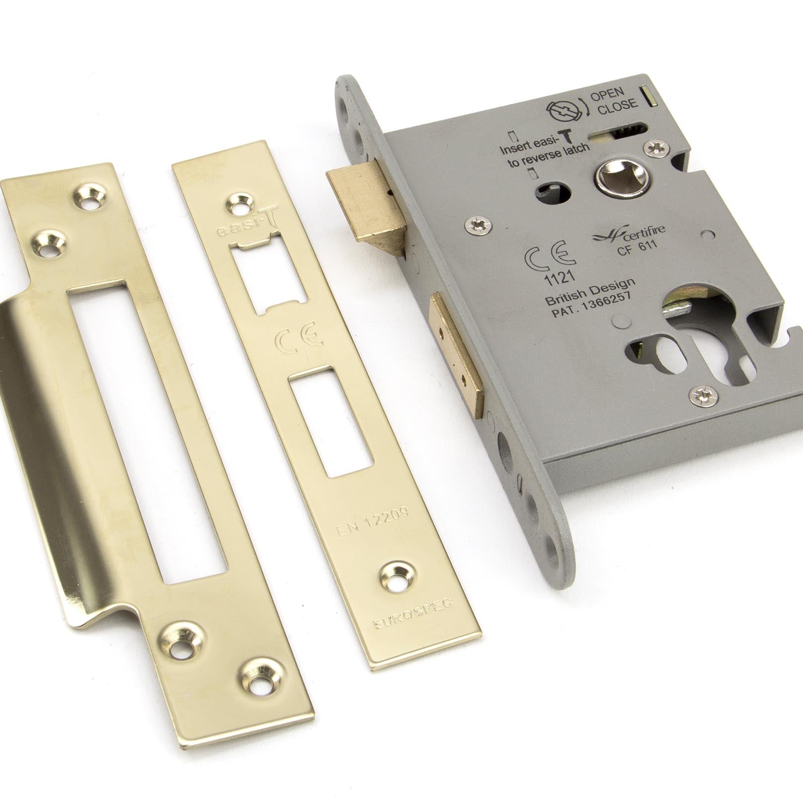 From The Anvil's PVD Brass Euro Profile Sash Lock