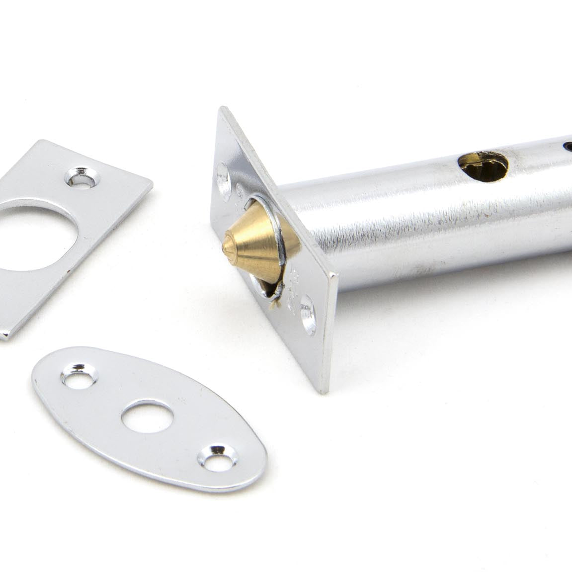 From The Anvil's Polished Chrome Security Door Bolt