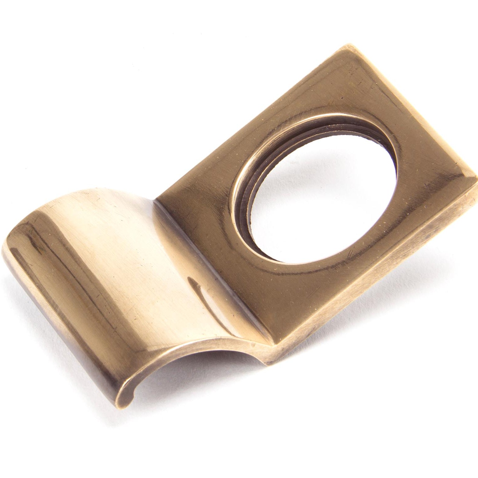 From The Anvil's Polished Bronze Rim Cylinder Pull