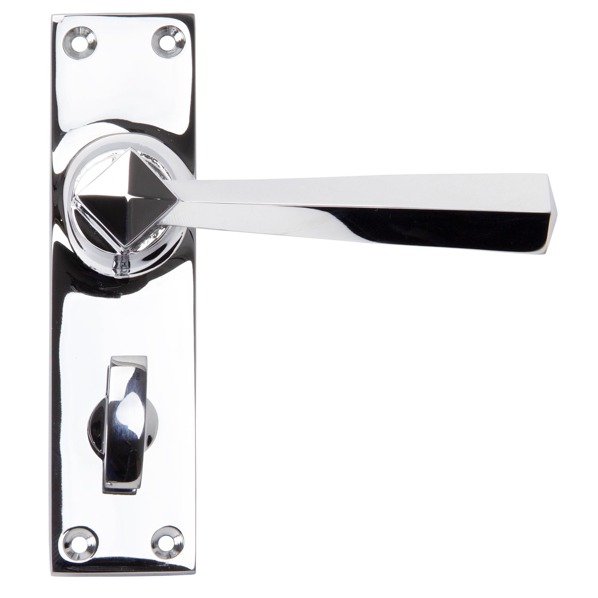 From The Anvil's Polished Chrome Straight Lever Bathroom Set