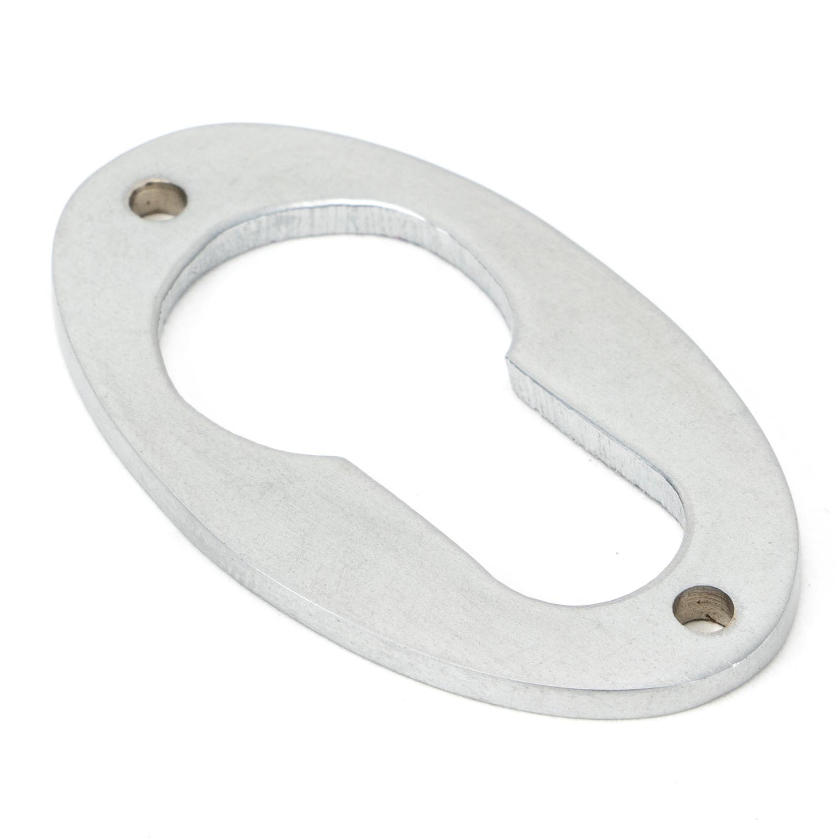 From The Anvil's Satin Chrome Oval Euro Esctucheon