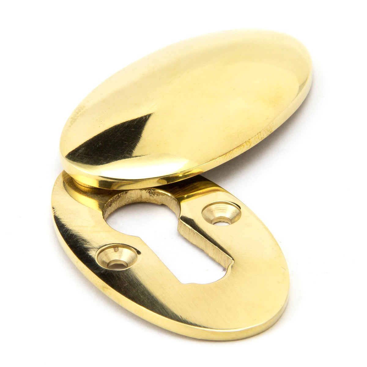 From The Anvil's Polished Brass Oval Escutcheon