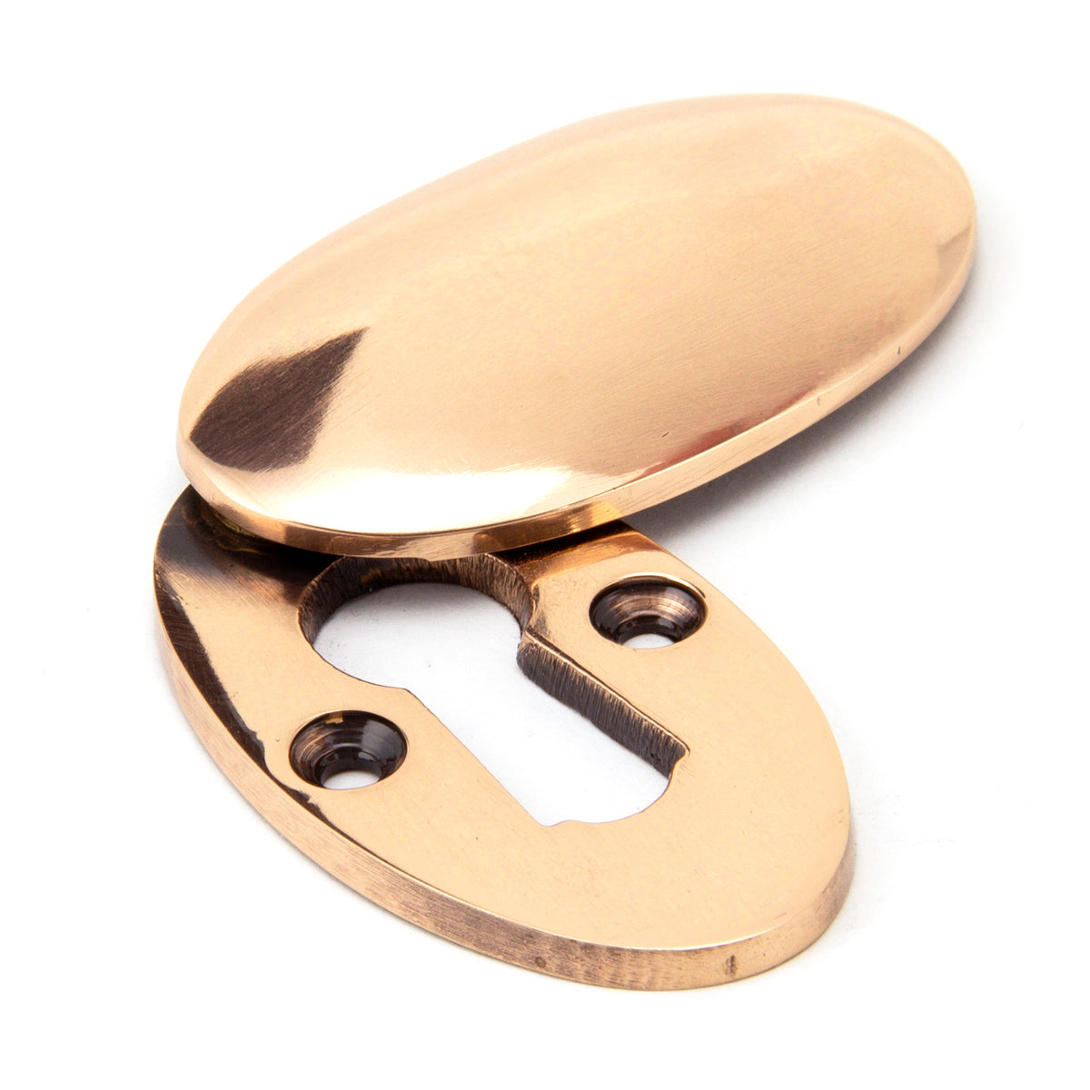 From The Anvil's Polished Bronze Oval Escutcheon