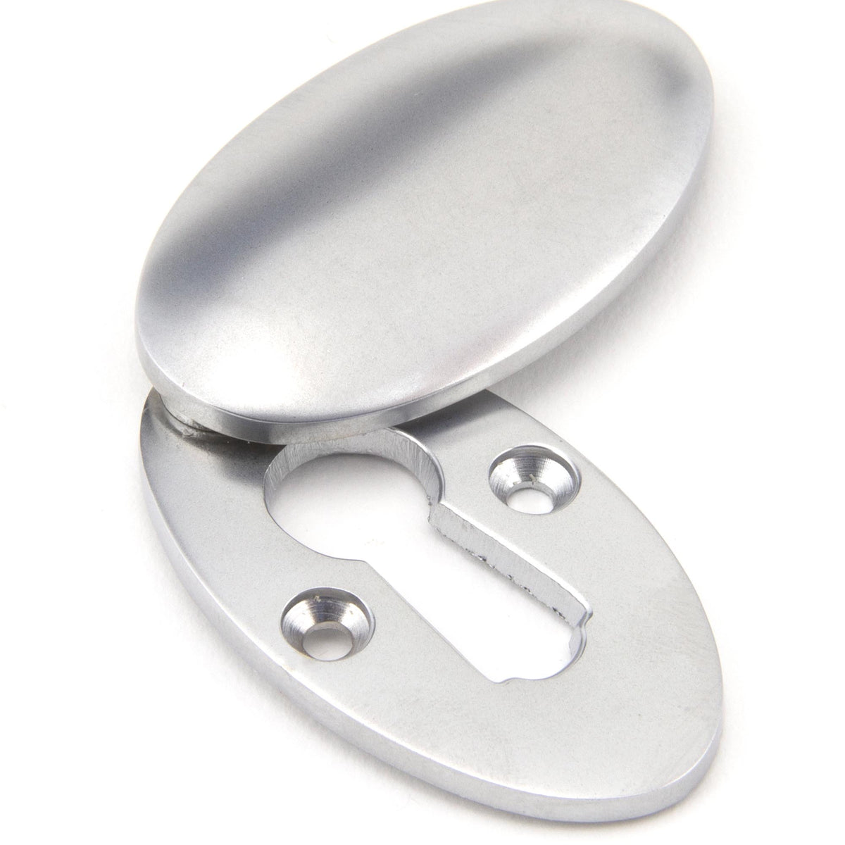 From The Anvil's Satin Chrome Oval Escutcheon