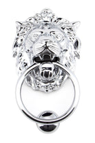 From The Anvil's Polished Chrome Lion's Head Door Knocker