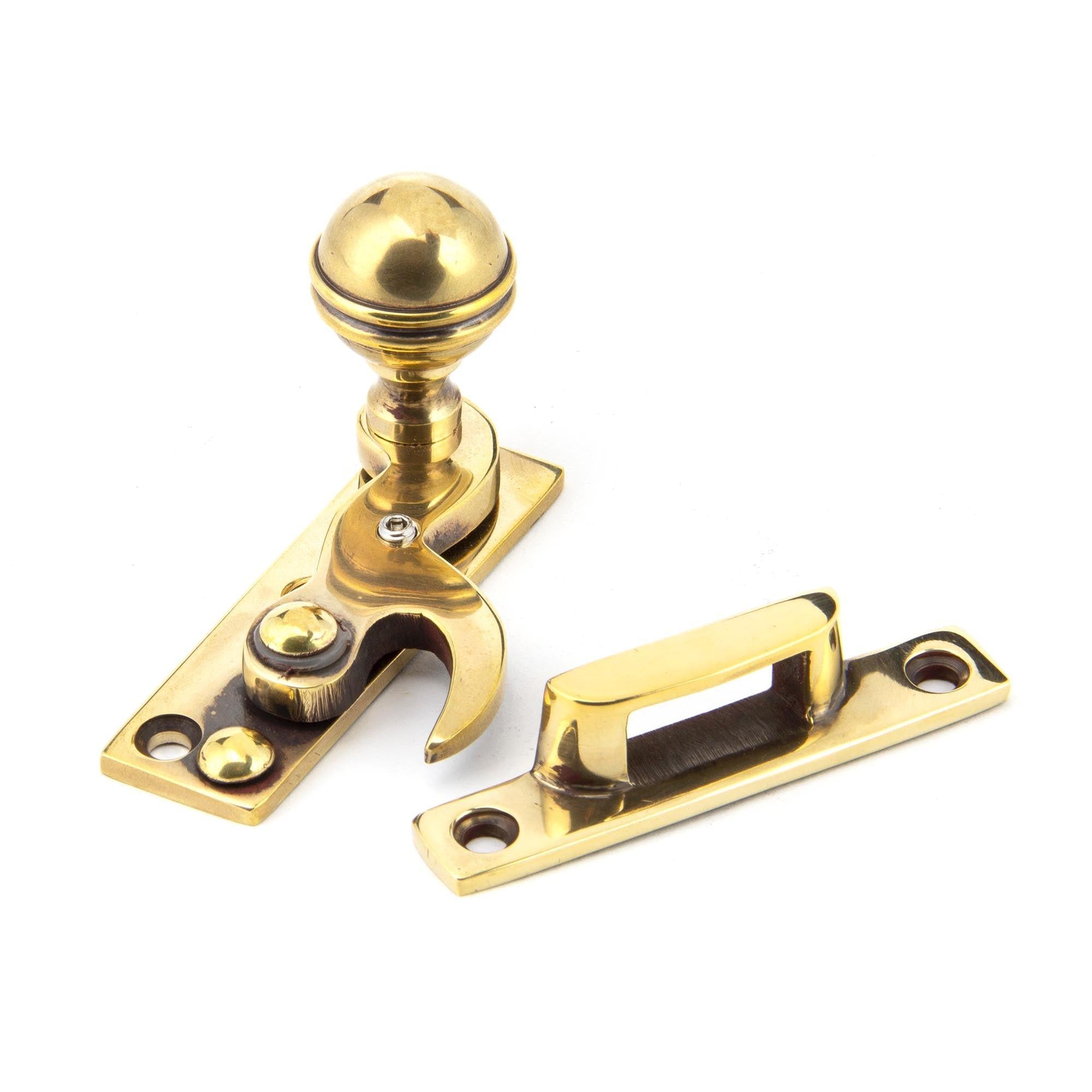 From The Anvil's Aged Brass Prestbury Sash Hook Fastener