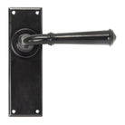 From The Anvil's Black Regency Lever Latch Set