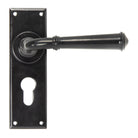 From The Anvil's Black Regency Lever Euro Lock Set