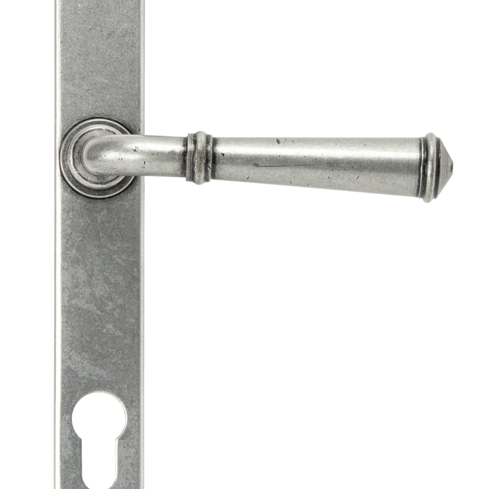 From The Anvil's Pewter Patina Regency Slimline Lever Espag. Lock Set